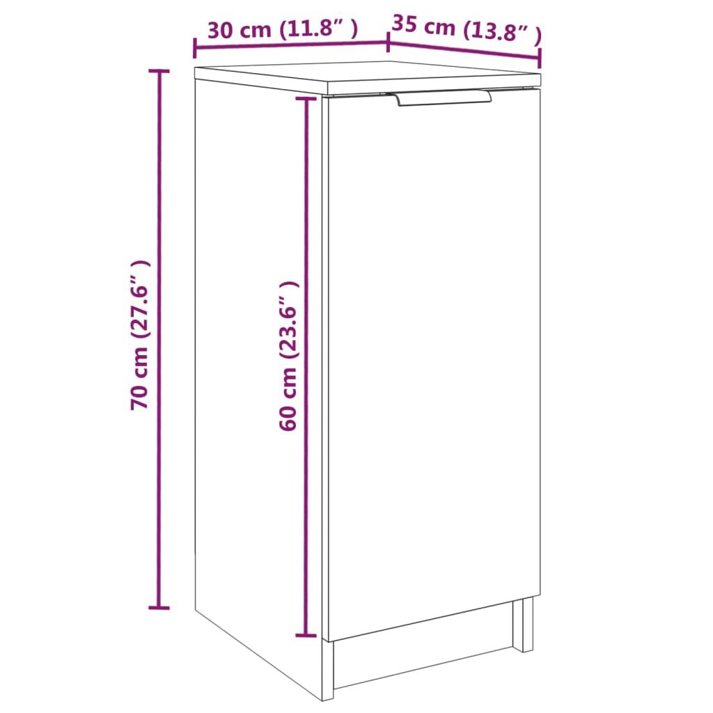 vidaXL Παπουτσοθήκη Γκρι Sonoma 30x35x70 εκ. από Επεξεργασμένο Ξύλο