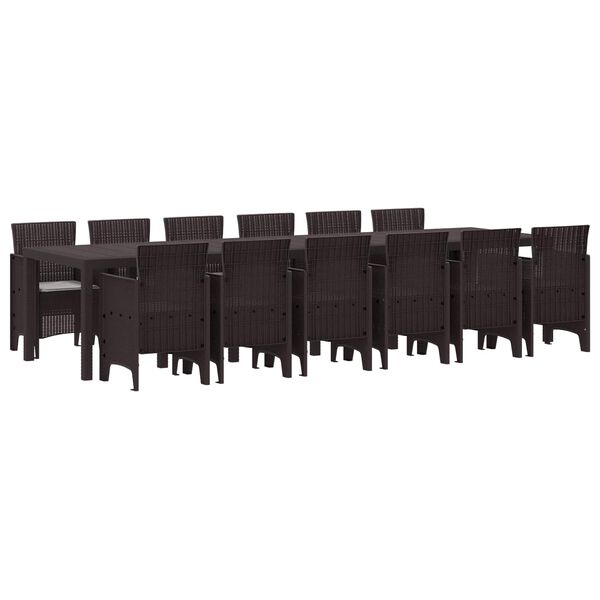 vidaXL &Sigma;έ&tau; &phi;&alpha;&gamma;&eta;&tau;&omicron;ύ &gamma;&iota;&alpha; &kappa;ή&pi;&omicron; 13 pcs &Kappa;&alpha;&phi;έ Rattan Polt