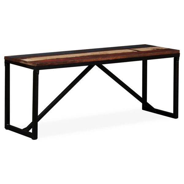vidaXL Πάγκος 110 x 35 x 45 εκ. από Μασίφ Ανακυκλωμένο Ξύλο