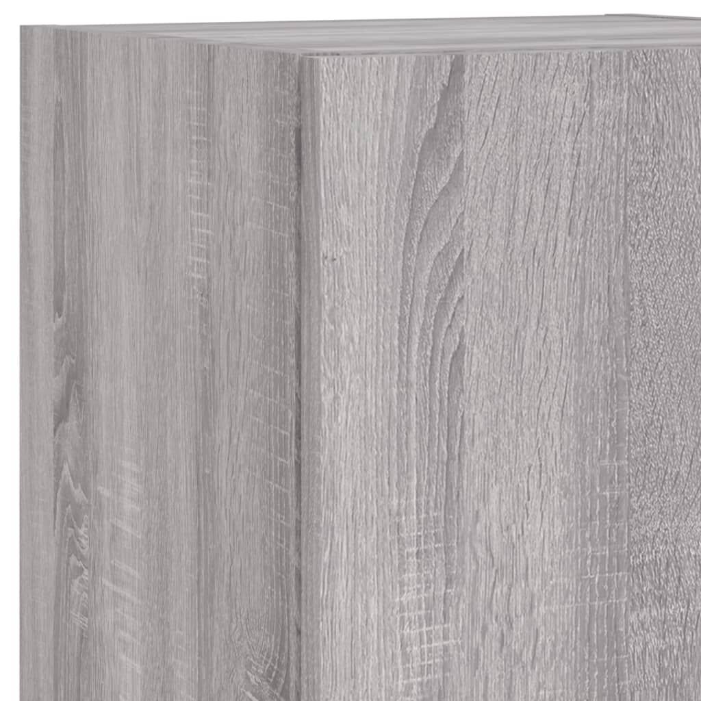 vidaXL Έπιπλο Τηλεόρασης με LED Γκρι Sonoma 30,5x30x102 εκ.
