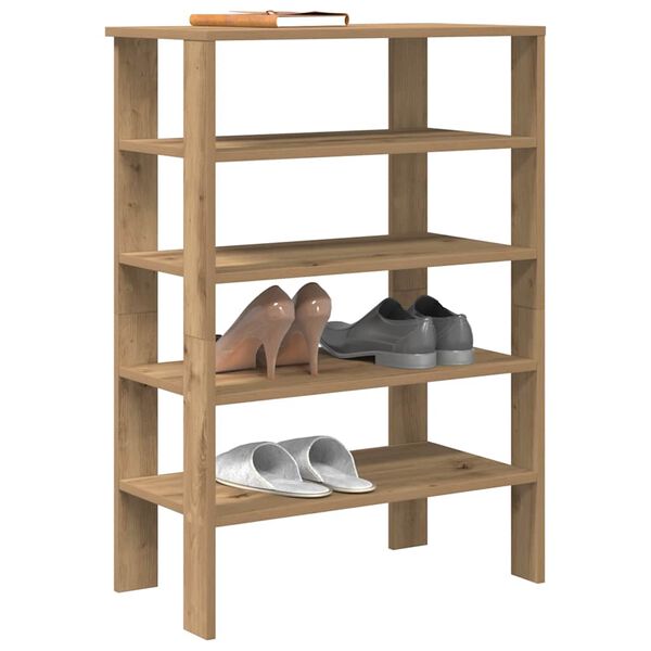 vidaXL Ράφι παπουτσιών Artisan Oak 61x32x87,5 cm Κατασκευασμένο ξύλο