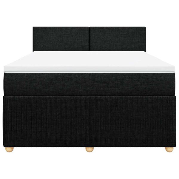 vidaXL &Kappa;&rho;&epsilon;&beta;ά&tau;&iota; Boxspring &mu;&epsilon; &Sigma;&tau;&rho;ώ&mu;&alpha; &Mu;&alpha;ύ&rho;&omicron; 160x200 &epsilon;&kappa;. &Upsilon;&phi;&alpha;&sigma;&mu;ά&tau;&iota;&nu;&omicron;