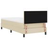 vidaXL Κρεβάτι box spring με στρώμα με στρώμα Κρεμ 80 x 200 cm ύφασμα