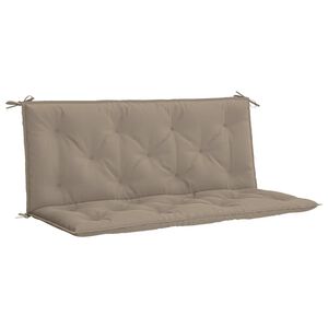 vidaXL Μαξιλάρι Πάγκου Κήπου Taupe 120x(50+50)x7 εκ. Ύφασμα Oxford