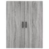 vidaXL Ντουλάπι Γκρι Sonoma 69,5 x 34 x 180 εκ. Επεξεργασμένο Ξύλο