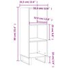 vidaXL Ντουλάπι Μαύρο 34,5x32,5x90 εκ. Επεξεργασμένο Ξύλο