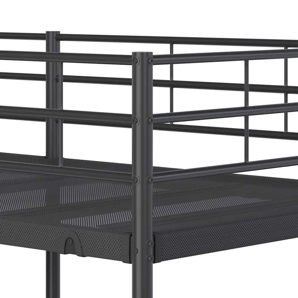 vidaXL Κουκέτα χωρίς στρώμα Μαύρο 100x200 cm Ατσάλι