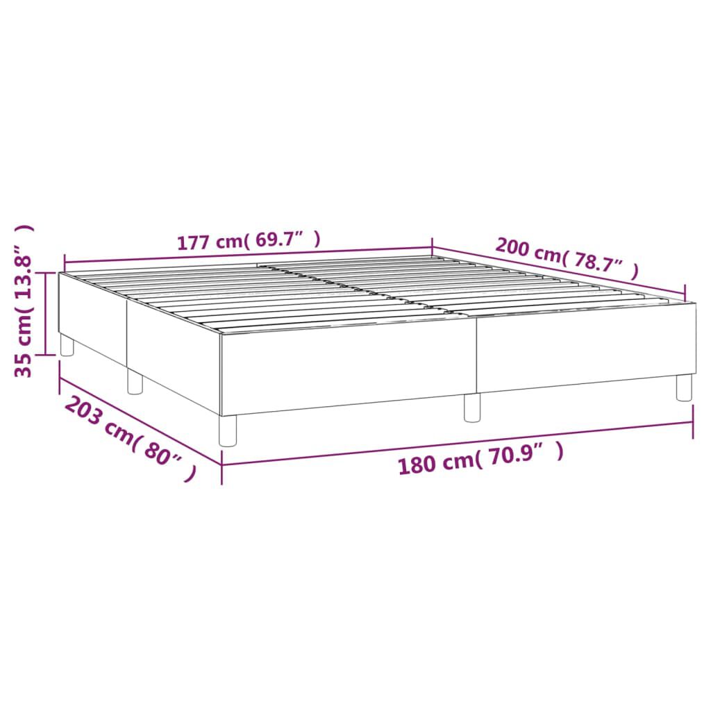 vidaXL Πλαίσιο Κρεβατιού Ροζ 180x200 εκ. Βελούδινο