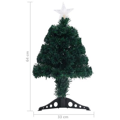 vidaXL Χριστουγεν. Δέντρο Προφωτισμένο με Βάση / Οπτικές Ίνες 64 εκ.