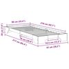 vidaXL Κρεβάτι δαπέδου Καφέ 90 x 210 cm Μασίφ ξύλο πεύκου