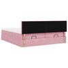 vidaXL Οθωμανικό κρεβάτι με στρώματα ροζ 200x200cm Velvet
