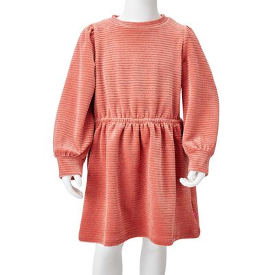 Φόρεμα Παιδικό Μακρυμάνικο Μεσαία Απόχρωση του Ροζ 92