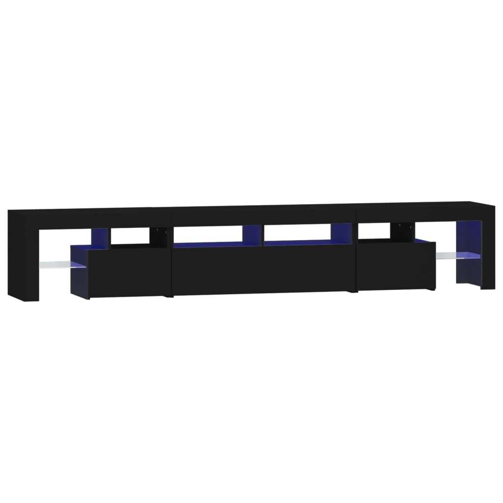 vidaXL Έπιπλο Τηλεόρασης με LED Μαύρο 230x36,5x40 εκ.