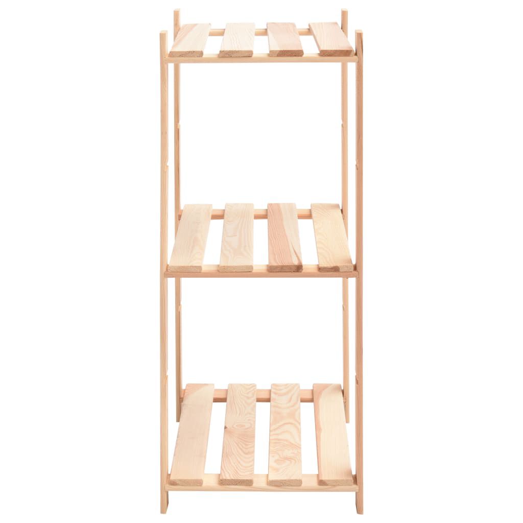 vidaXL Ραφιέρα 3 Επιπέδων 150 κ. 60x38x90 εκ. από Μασίφ Ξύλο Πεύκου