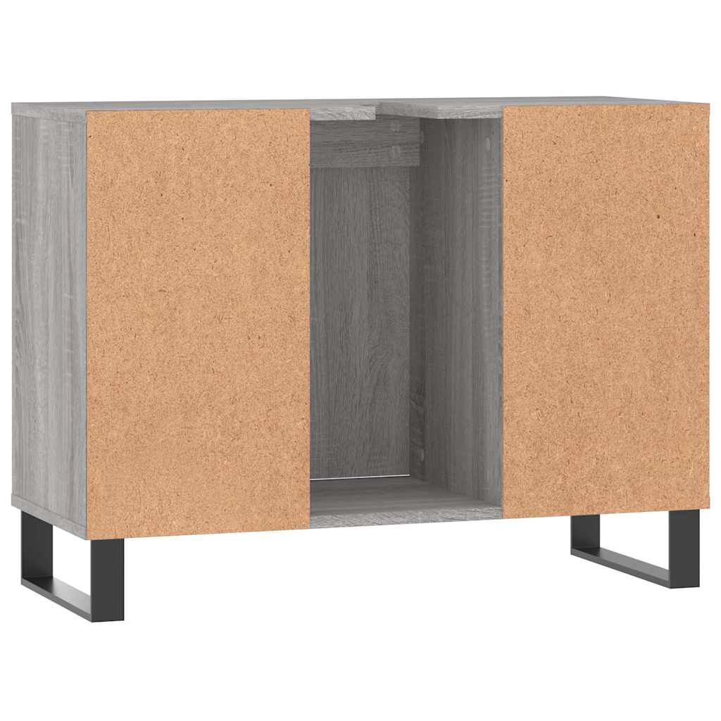 vidaXL Ντουλάπι Μπάνιου Γκρι Sonoma 80 x 33 x 60 εκ. από Επεξεργ. Ξύλο