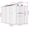 vidaXL Αποθήκη Κήπου Ανθρακί 191x215x198 εκ. Γαλβανισμένο Ατσάλι