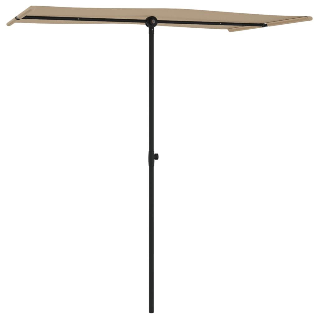 vidaXL Ομπρέλα Κήπου Taupe 180 x 110 εκ. με Ιστό Αλουμινίου