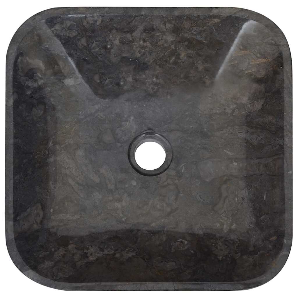 vidaXL Νιπτήρας Μαύρος 40 x 40 x 10 εκ. Μαρμάρινος