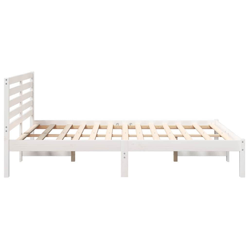vidaXL Σκελετός Κρεβατιού Λευκό 120 x 200 cm Μασίφ ξύλο πεύκου