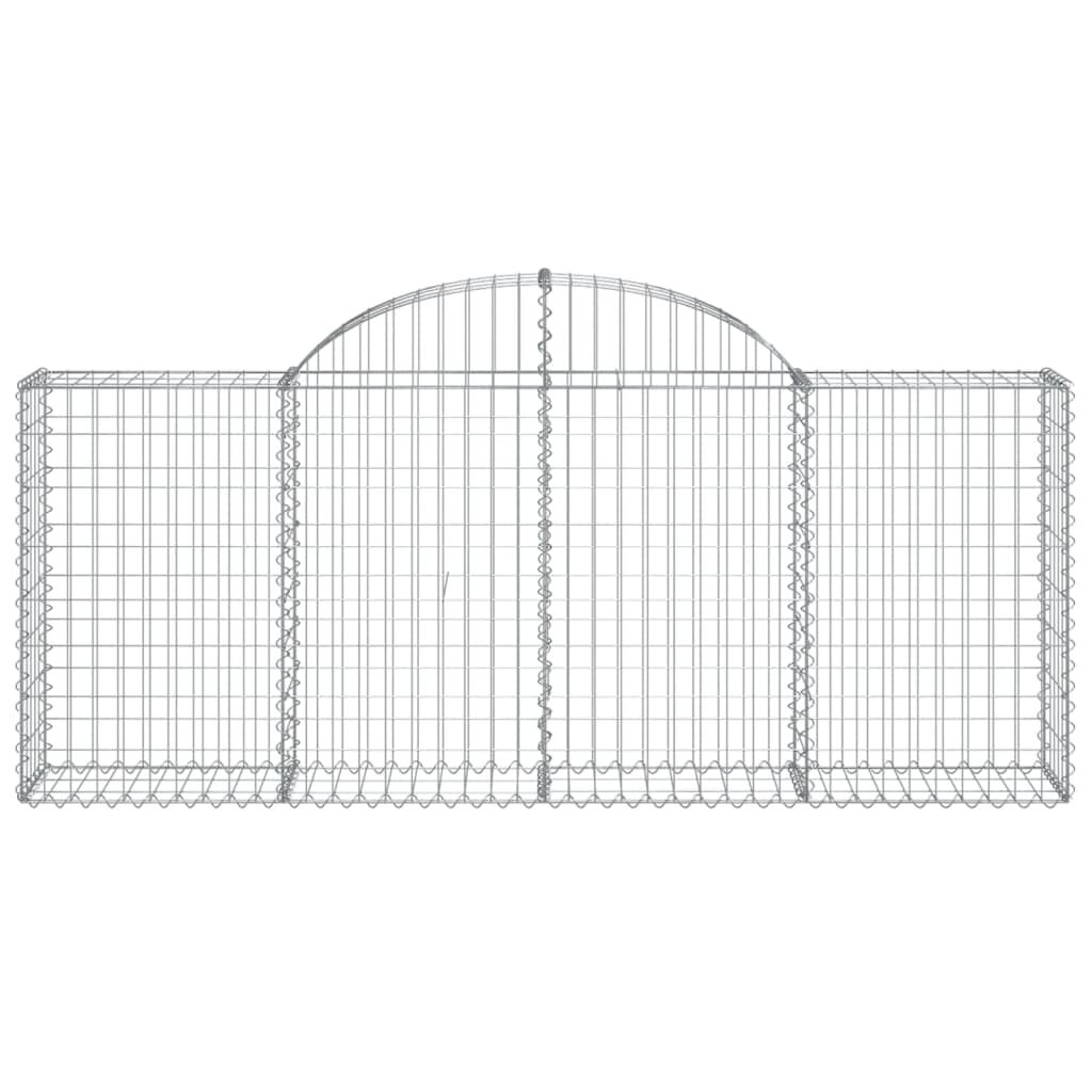 vidaXL Συρματοκιβώτια Τοξωτά 50 τεμ. 200x30x80/100 εκ. Γαλβαν. Ατσάλι