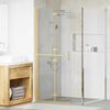 vidaXL Τοίχος ντους Walk-in Χρυσό και διαφανές 80 x 190 cm