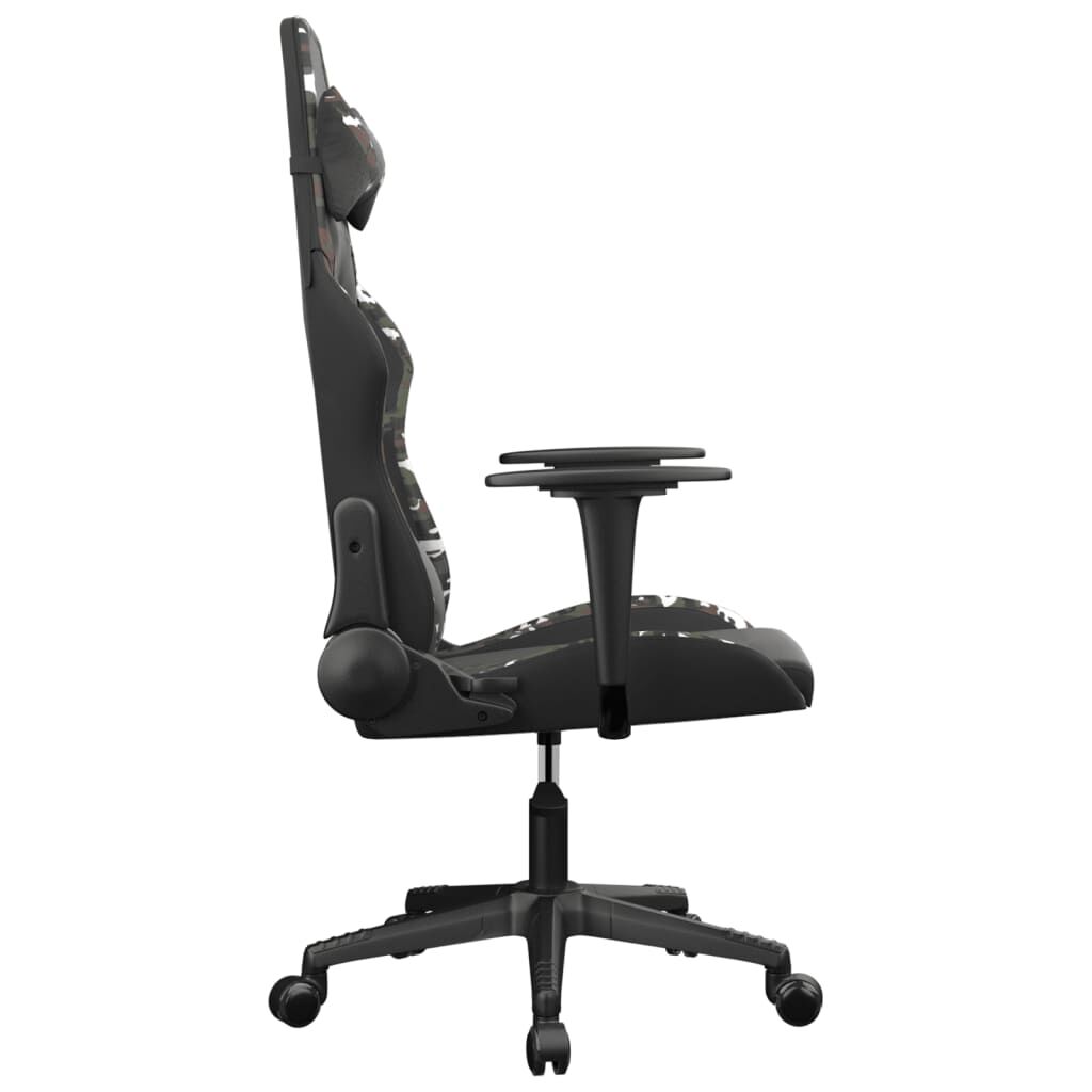 vidaXL Καρέκλα Gaming Μασάζ Μαύρο/Παραλλαγή από Συνθετικό Δέρμα