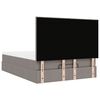 vidaXL Οθωμανικό κρεβάτι με στρώμα & LEDs Taupe 140x200 cm Ύφασμα