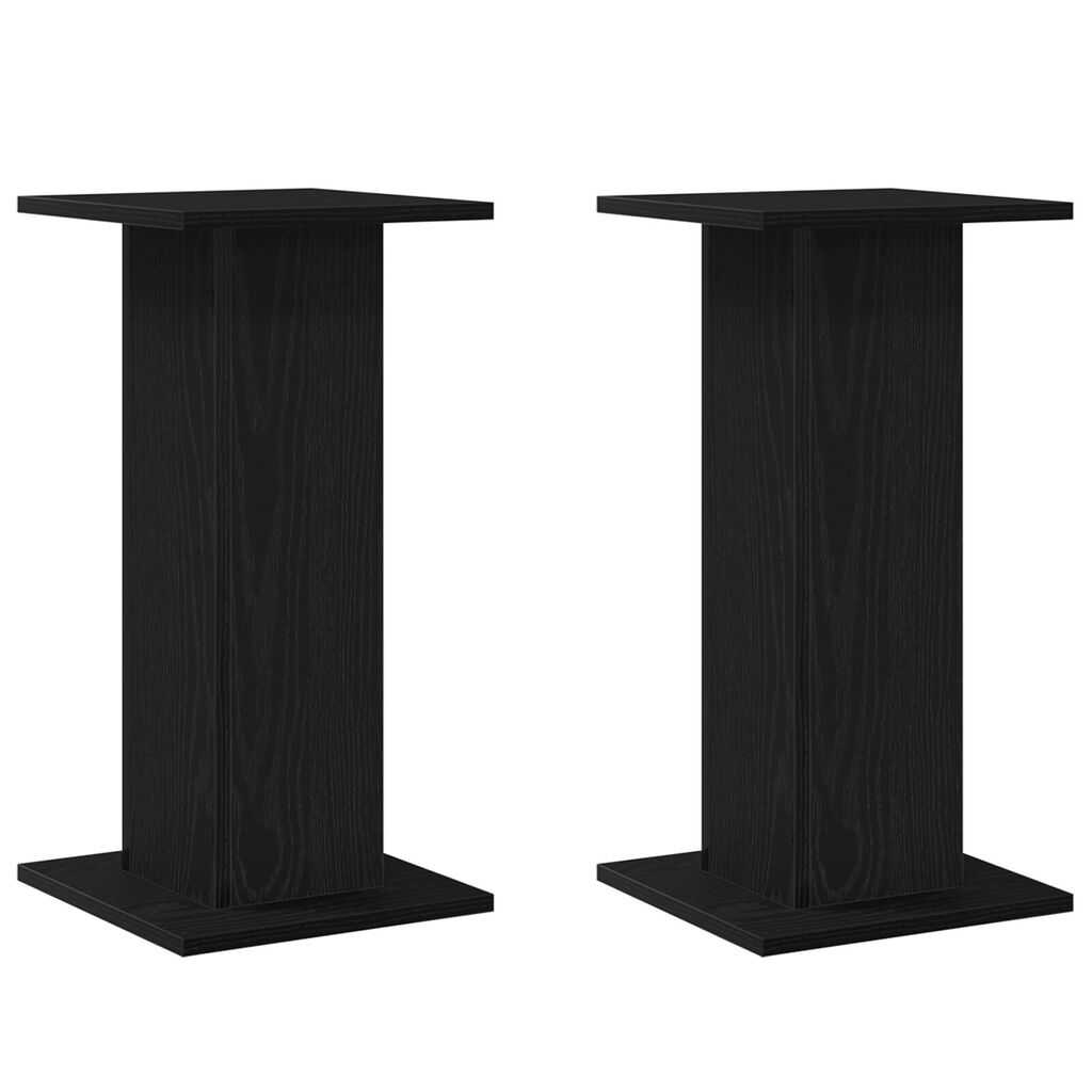 vidaXL Σταντ Ηχείων 2 τμχ Μαύρη Δρυς 30x30x60 εκ Φτιαγμένο από Ξύλο