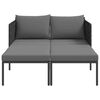 vidaXL Ήλιο-κρεβάτι με μαξιλάρι Ανθρακί 115 x 153 x 69.5 εκ. Ατσάλι