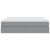 vidaXL Κρεβάτι με αποθηκευτικό χώρο και στρώμα με στρώμα Ανοιχτό γκρι
