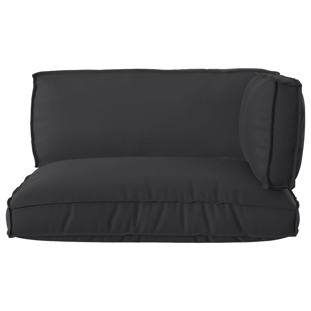 vidaXL Σετ Μάλλινων Μαξιλαριών 3 Τεμαχίων Μαύρο Oxford Fabric