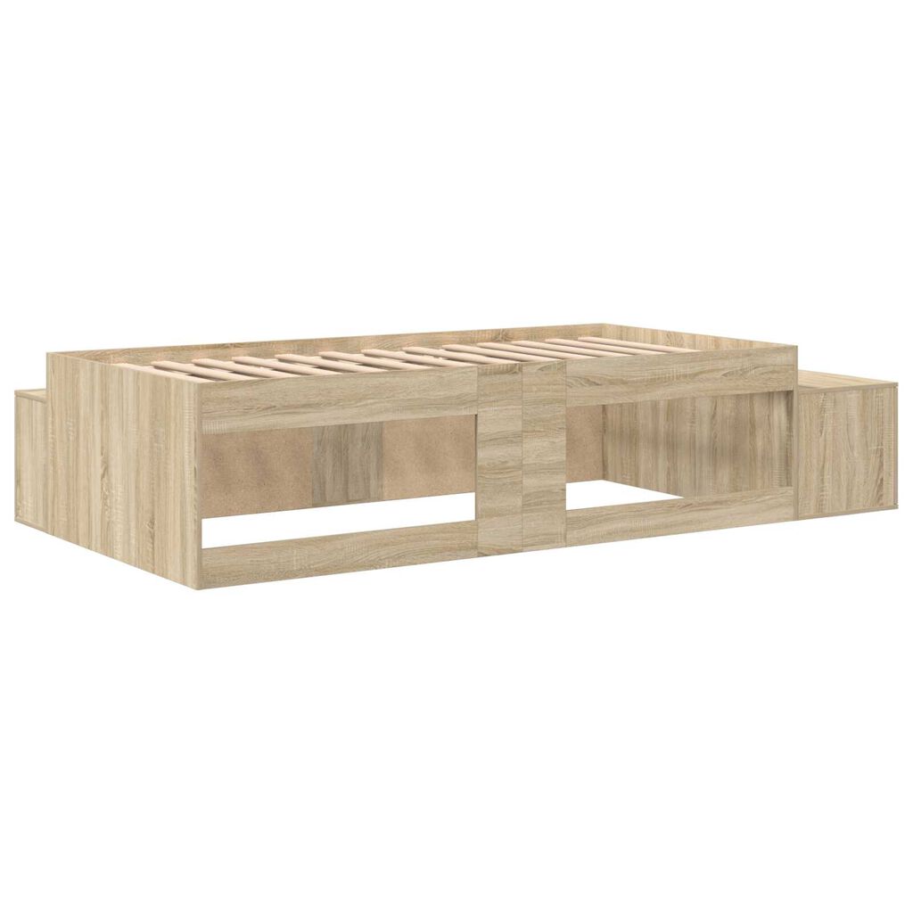 vidaXL Κρεβάτι Αποθήκευσης Οξιά Σονομα 100x200 cm