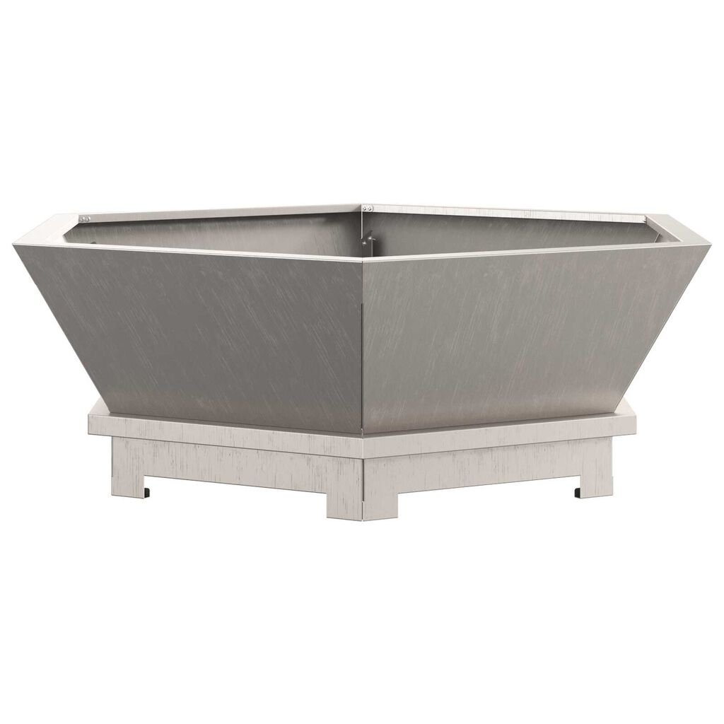 vidaXL Εστία Φωτιάς Εξαγωνική 75x75x28 εκ. Ανοξείδωτο Χάλυβα