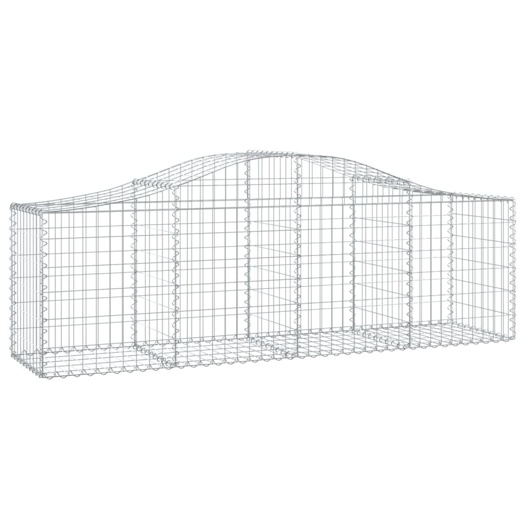 vidaXL Συρματοκιβώτια Τοξωτά 6 τεμ. 200x50x60/80 εκ. Γαλβαν. Ατσάλι