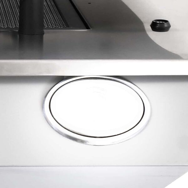 vidaXL Απορροφητήρας Τοίχου Ασημί 60 εκ. Αν. Ατσάλι & Ψημένο Γυαλί