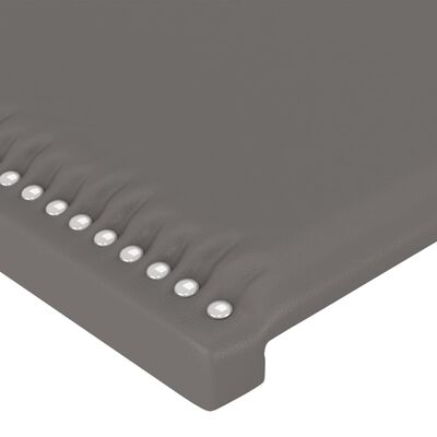 vidaXL Κεφαλάρι με Πτερύγια Γκρι 183x23x118/128 εκ.Συνθετικό Δέρμα