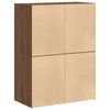 vidaXL Ντουλάπια με 2 συρτάρια 2 τεμ. Καφέ Δρυς 60x31x40 εκ.