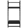 vidaXL Σετ ραφιών τοίχου με ράφι 6 pcs Μαύρη Οξυά 100 x 25 x 30 cm