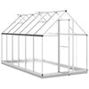 vidaXL Θερμοκήπιο με Πλαίσιο Βάσης Ασημί 334x169x202 εκ. Αλουμινίου