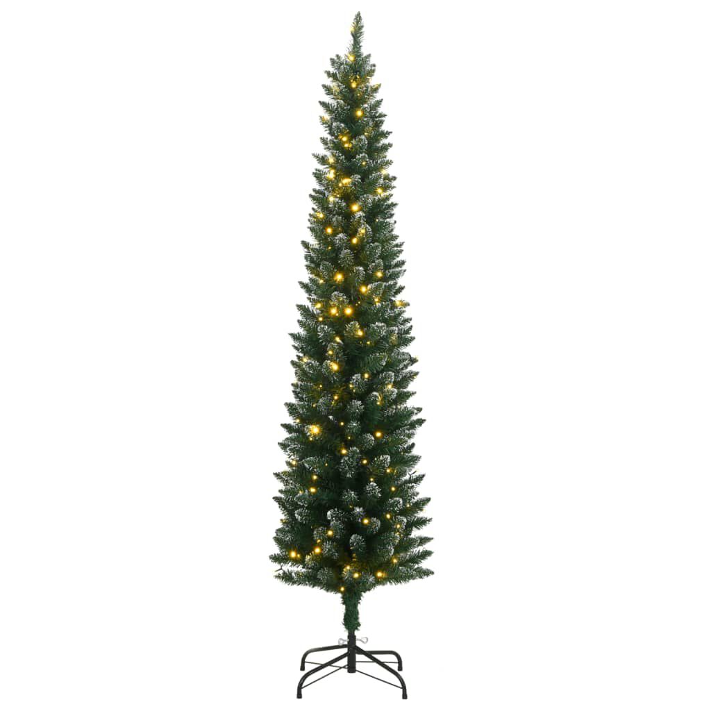 vidaXL Χριστουγεννιάτικο Δέντρο Slim Αρθρωτό με 300 LED 180 εκ.