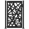 vidaXL Garden Gate Μαύρη 105x155 cm Σχέδιο Ατσάλινο Φωτιστικό