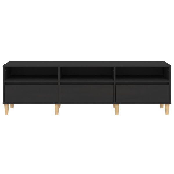 vidaXL Έπιπλο Τηλεόρασης Μαύρο 150x30x44,5 εκ. Επεξεργασμένο Ξύλο