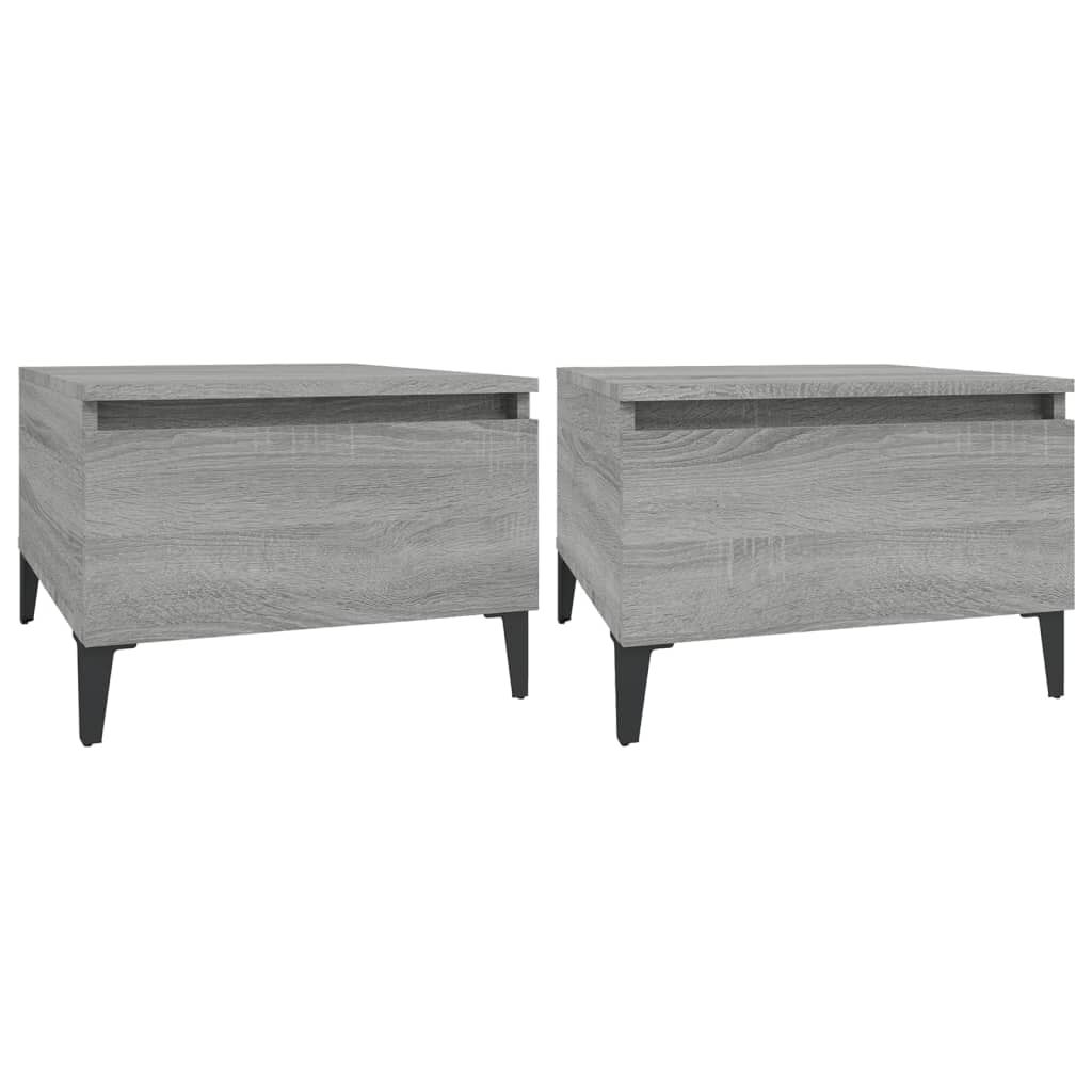 vidaXL Τραπεζάκια Σαλονιού 2 τεμ. Γκρι Sonoma 50x46x35 εκ. Επεξ. Ξύλο