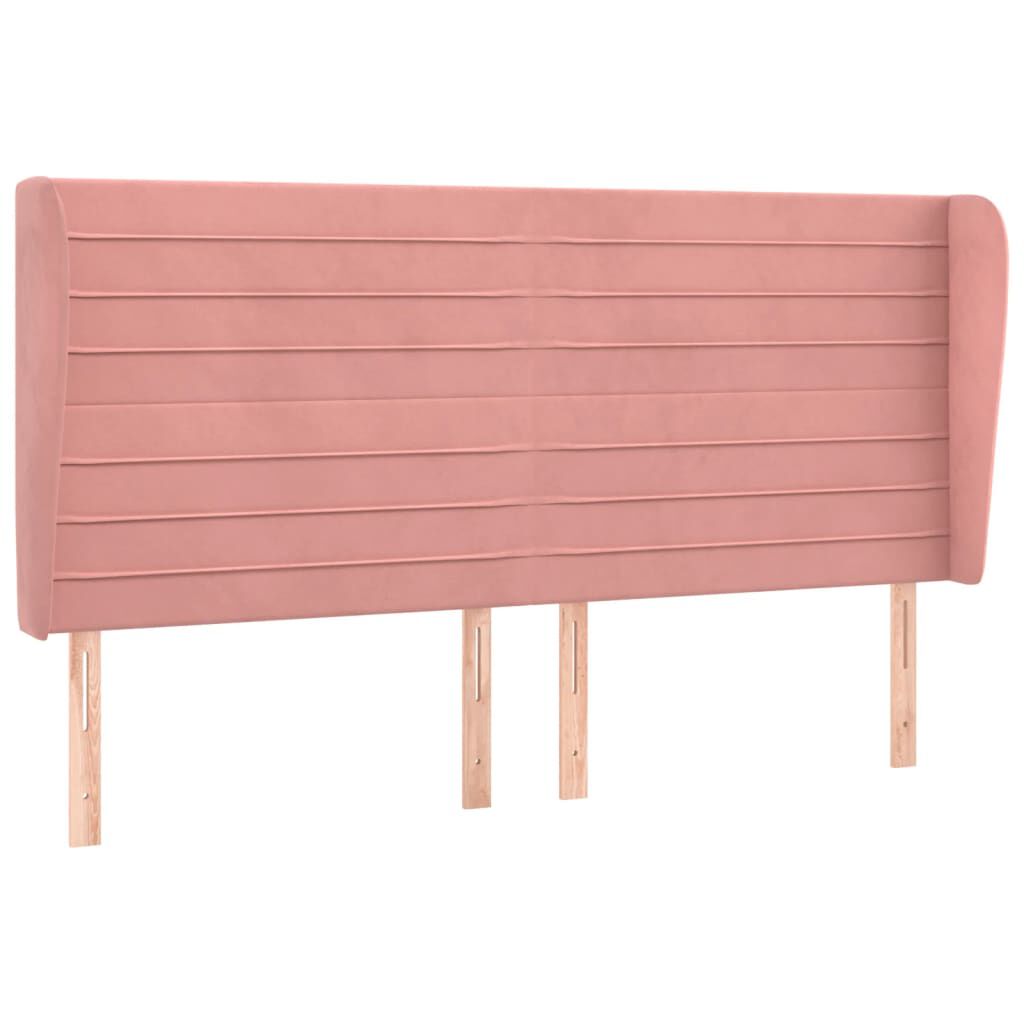vidaXL Κεφαλάρι με Πτερύγια Ροζ 183x23x118/128 εκ. Βελούδινο