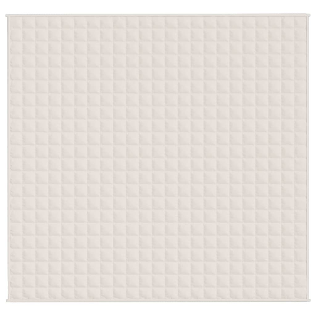 vidaXL Κουβέρτα Βαρύτητας Ανοιχτό Κρεμ 220 x 235 εκ. 11 κ. Υφασμάτινη