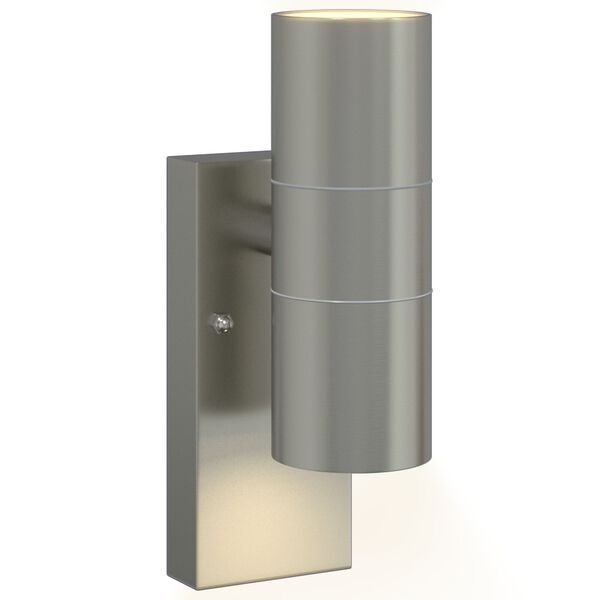 vidaXL Εξωτερικά Φωτιστικά Τοίχου 2 pcs Ασημί 7 x 10 x 22 εκ