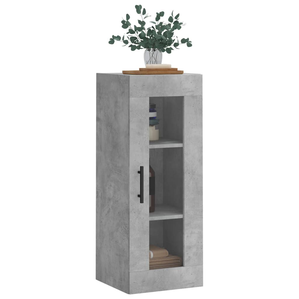 vidaXL Ντουλάπι Τοίχου Γκρι Σκυροδέματος 34,5 x 34 x 90 εκ.