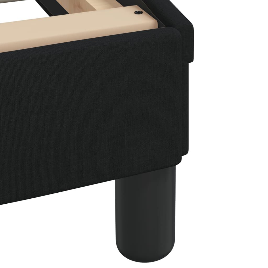 vidaXL Κρεβάτι με Στρώμα Μαύρο 140x200 εκ. Υφασμάτινο