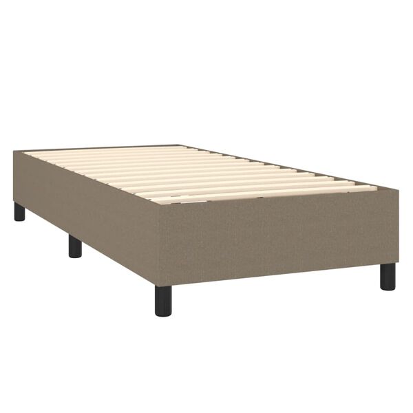 vidaXL Σκελετός Κρεβατιού Χωρίς Στρώμα Taupe 100 x 200 εκ. Υφασμάτινο