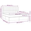 vidaXL Κρεβάτι Boxspring με Στρώμα Σκούρο Καφέ 180x200 εκ Υφασμάτινο
